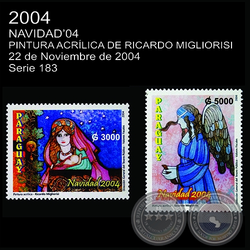 NAVIDAD'04: PINTURAS ACRÍLICAS DE RICARDO MIGLIORISI - (AÑO 2004 - SERIE 183)